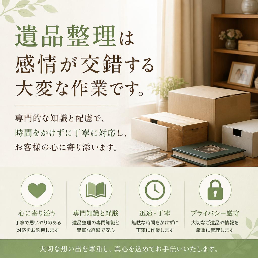 遺品整理で心の整理を