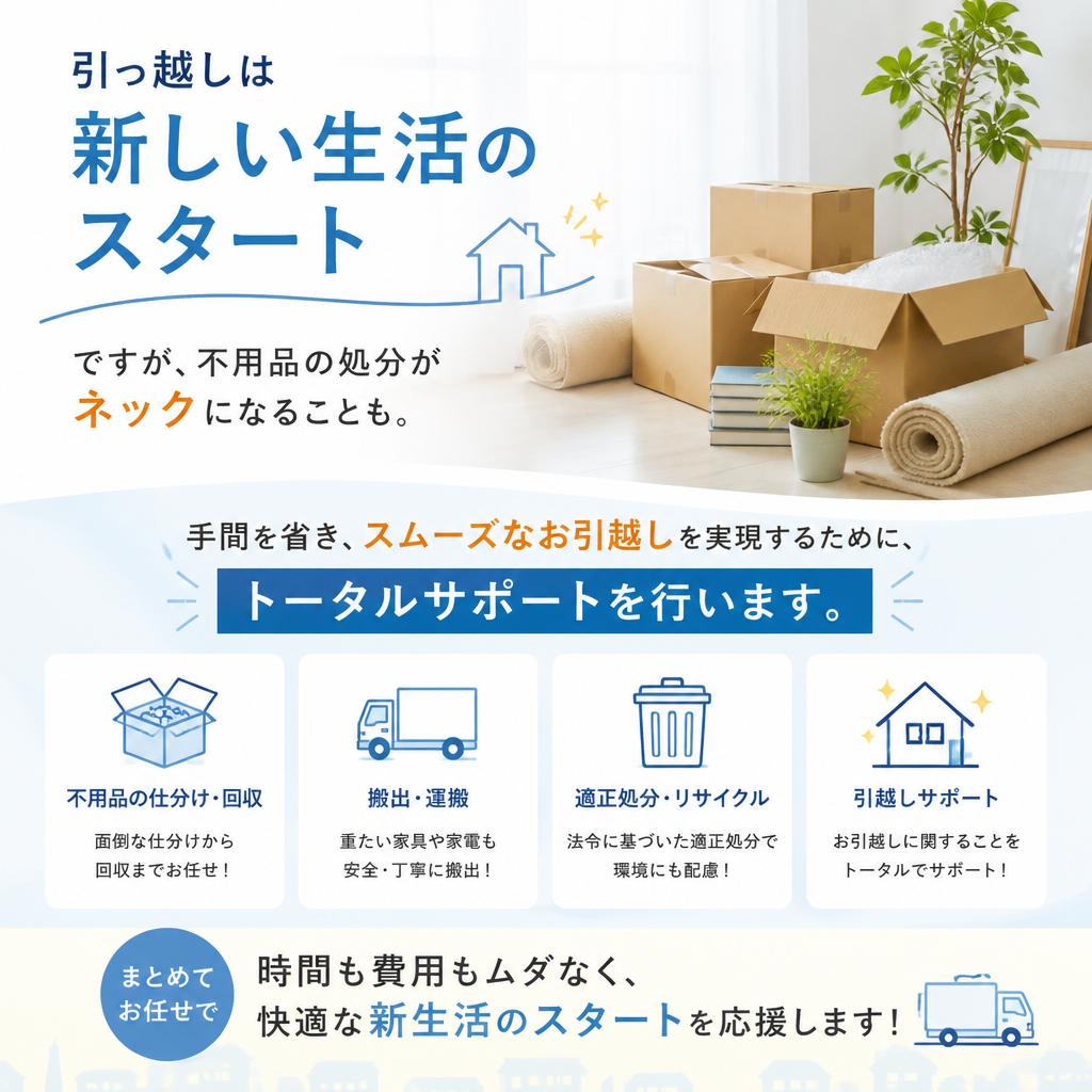 引っ越しに伴う不用品処分